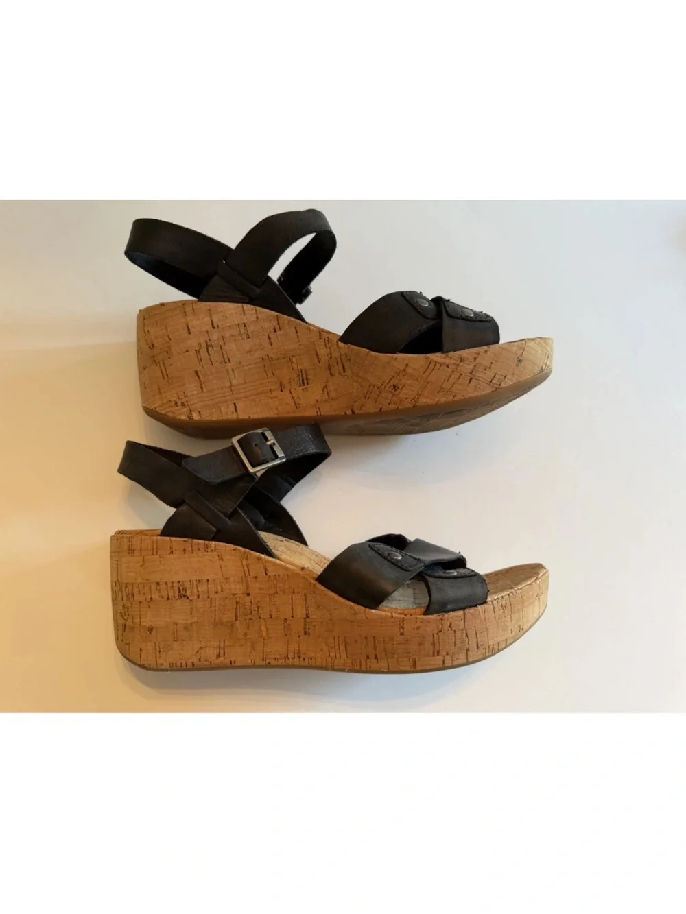 Kork-Ease Women's Denica II Wedge Heeled Sandal In Black Size 8